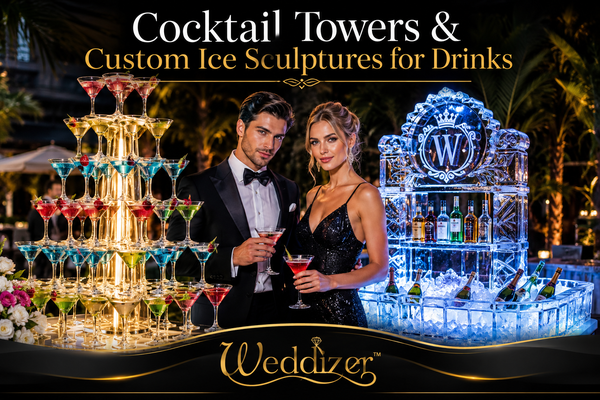 Cocktail Towers & Custom Ice Sculptures for Drinks: The Ultimate Luxury Wedding Bar Trend for Modern Celebrations
